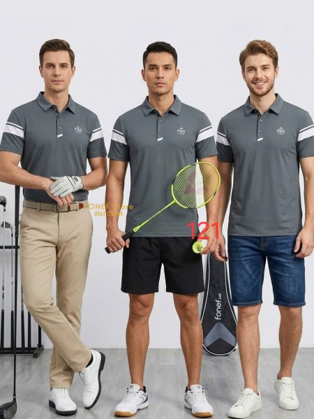 Áo Polo Golf Thể thao PGA Xanh Xám