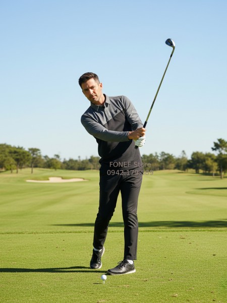 Áo thu đông Golf cao cấp VLV Xám