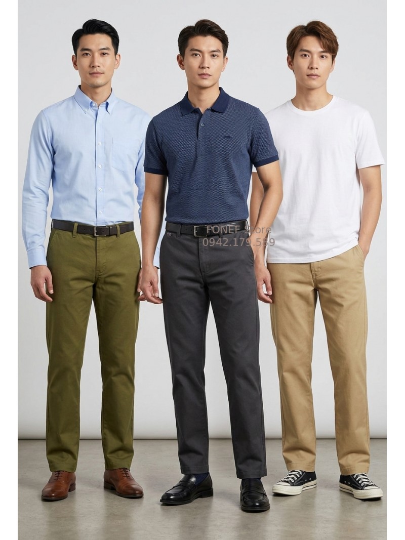 Quần Kaki LVS Dáng Regular