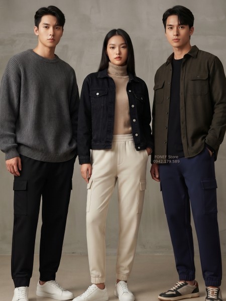 Quần Jogger unisex thể thao cán nỉ EDB 