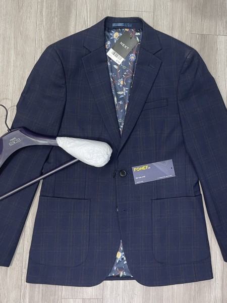 Áo Blazer NEX Navy kẻ chìm